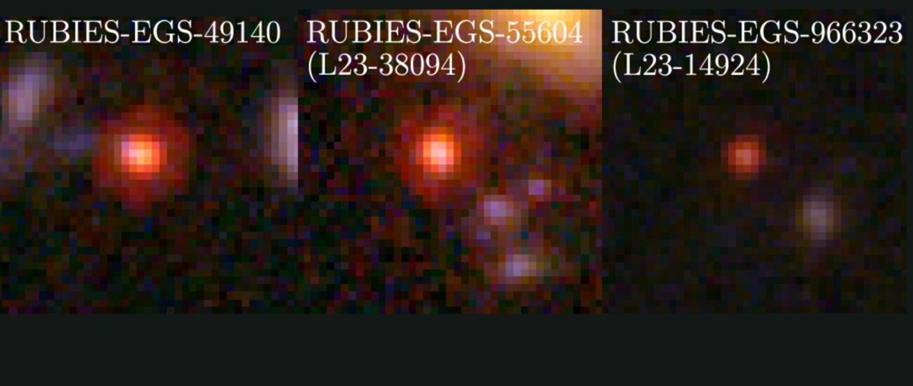 Три красные точки: «Уэбб» нашел в молодой Вселенной «невозможные» галактики