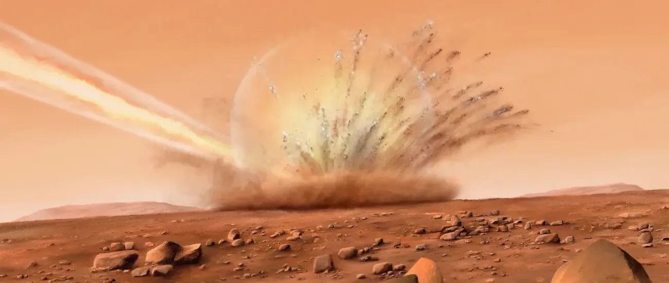 Метеориты бомбардируют Марс чаще, чем предполагалось