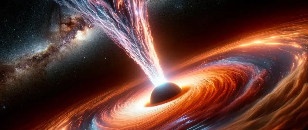 Гигантский телескоп получил самое детальное изображение выброса из черной дыры