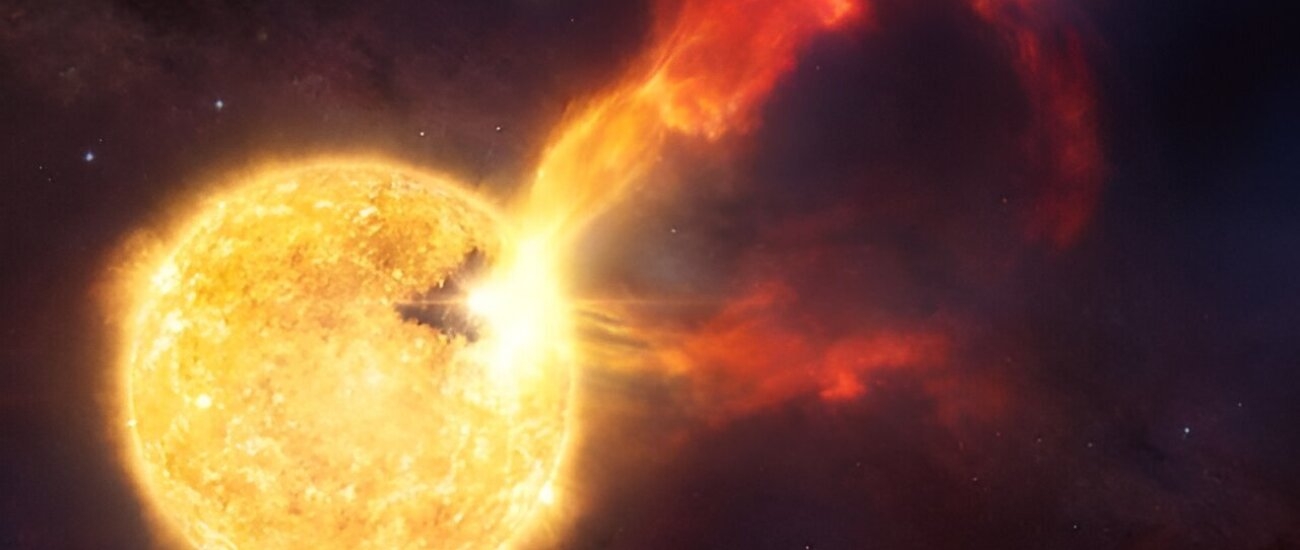 Стала ярче в 100 раз: астрономы зафиксировали мощную вспышку молодой звезды