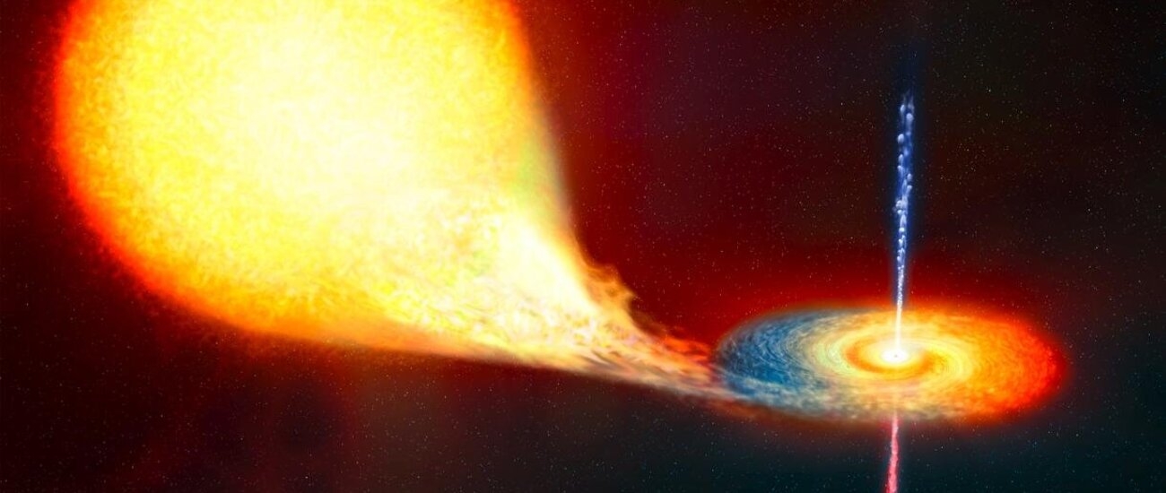 У черной дыры обнаружен непрерывный джет рекордной длины