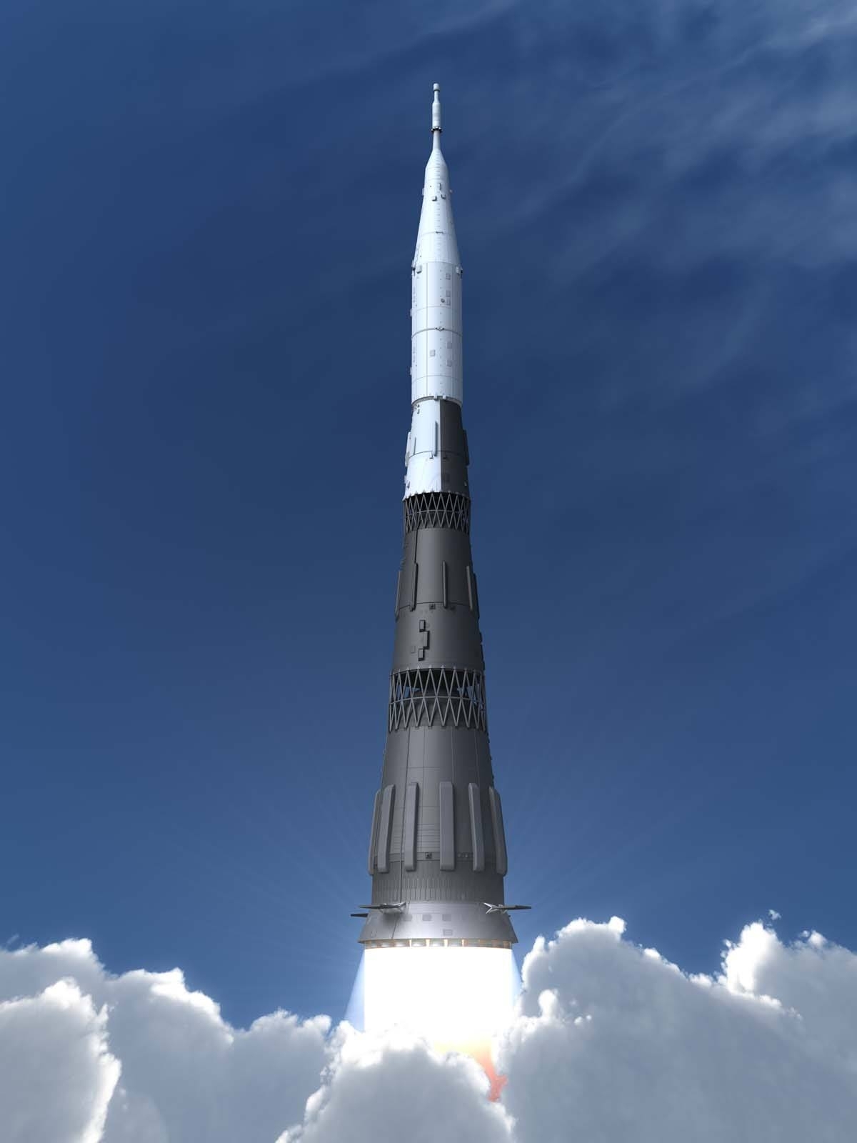3. Старт ракеты Н-1 в представлении художника