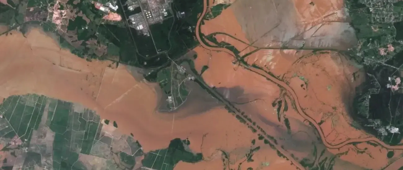 Российские спутники зафиксировали последствия наводнения на юге Бразилии