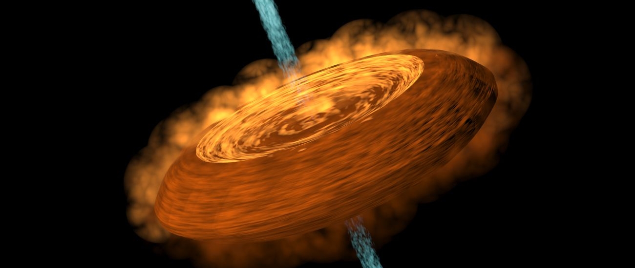 У гигантской черной дыры первый раз увидели края аккреционного диска