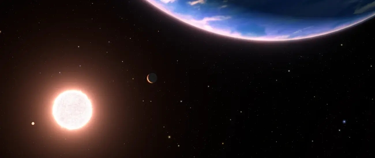 «Хаббл» обнаружил водяной пар в атмосфере небольшой экзопланеты