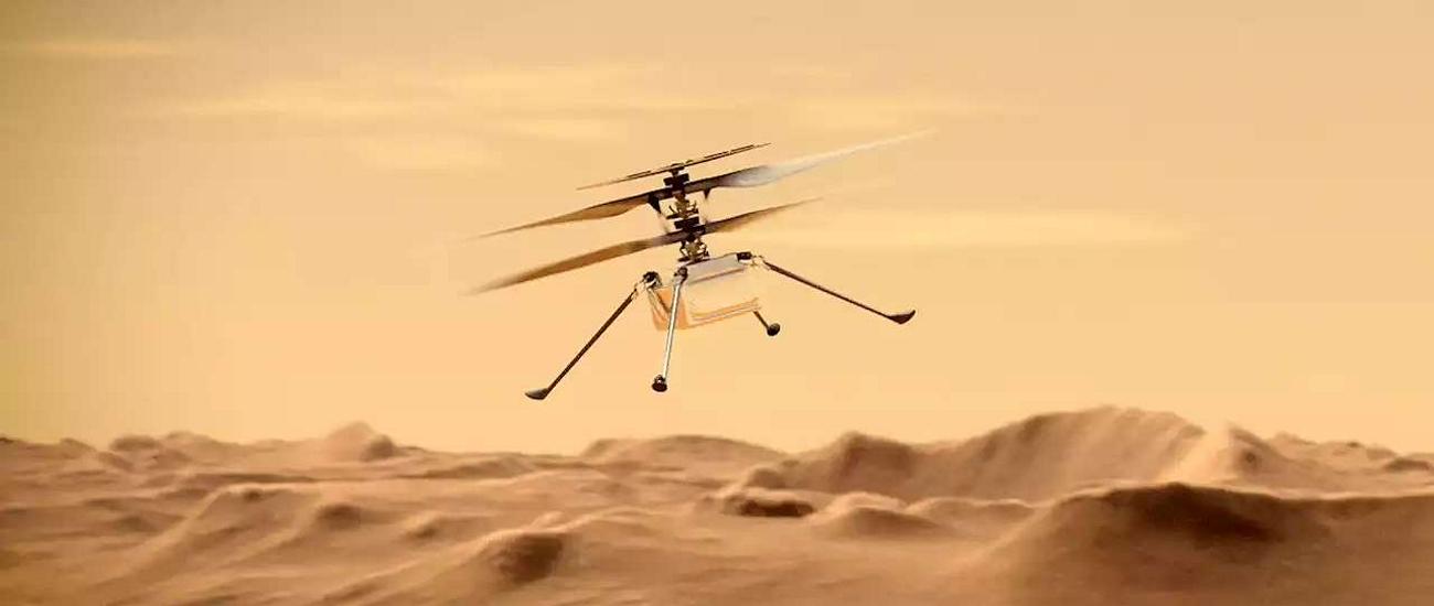 Марсианский коптер совершил аварийную посадку, но смог снова взлететь