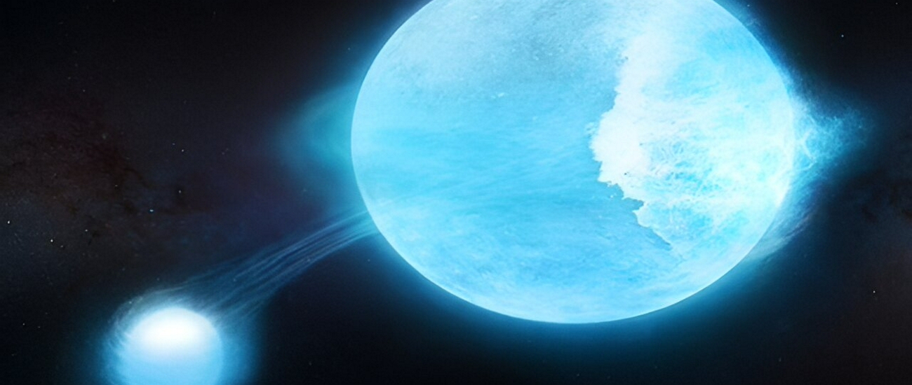 Волны высотой с три Солнца омывают поверхность колоссальной звезды