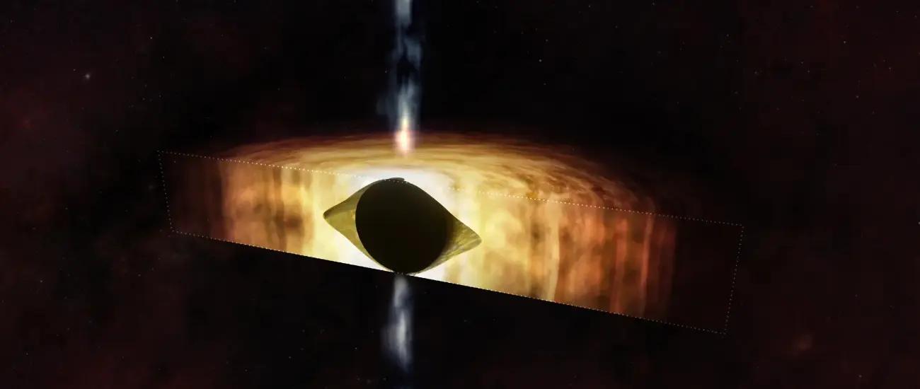 Черная дыра в центре Млечного Пути сжимает пространство-время в «футбольный мяч»